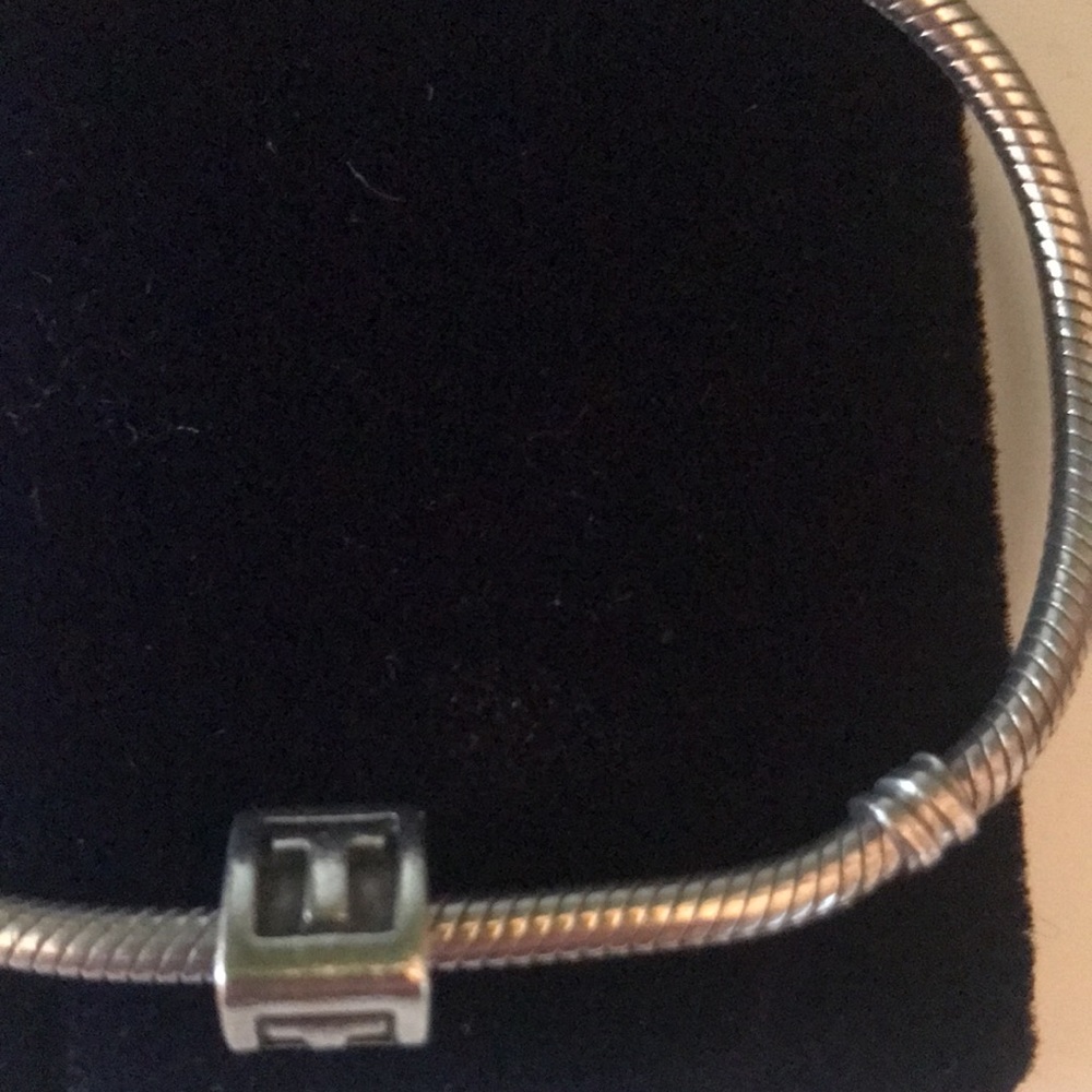 PANDORA Sterling Silver Letter Initial "T" Charm - Picture 3 of 3